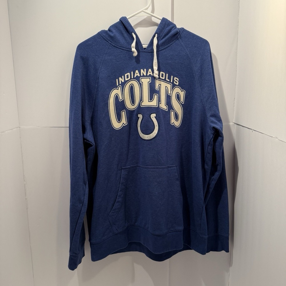 Indianapolis Colts Men's Hoodie  Blue and White NFL Football Sweatshirt